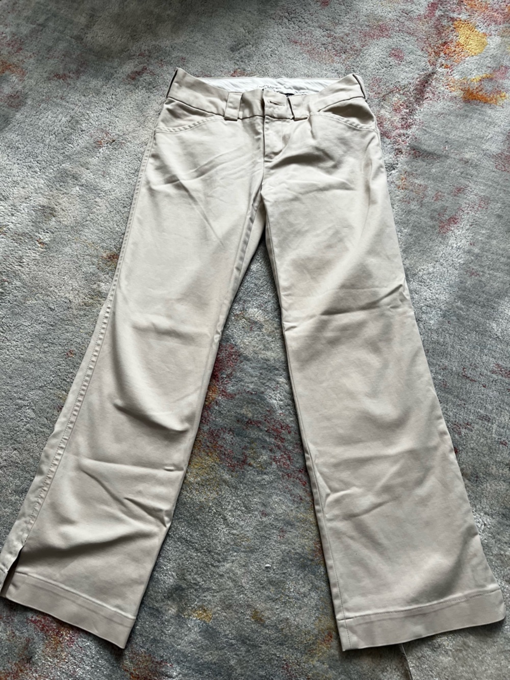 BANANA REPUBLIC 00s Beige Bootcut khaki Women's Pants size 6 Martin cut